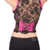 Leather & Lace Vest in pink