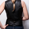 V Neck Leather Vest