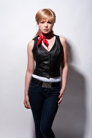 V Neck Leather Vest