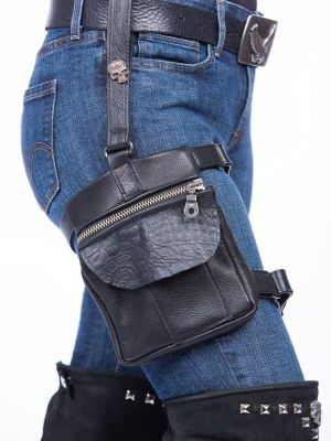 Leather Thigh Holster Bag